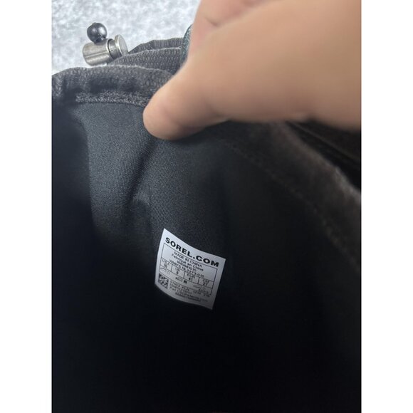 Sorel Boots Womens Size 10 Black Gray Conquest Wedge Tall Lace Up Waterproof - Picture 6 of 8